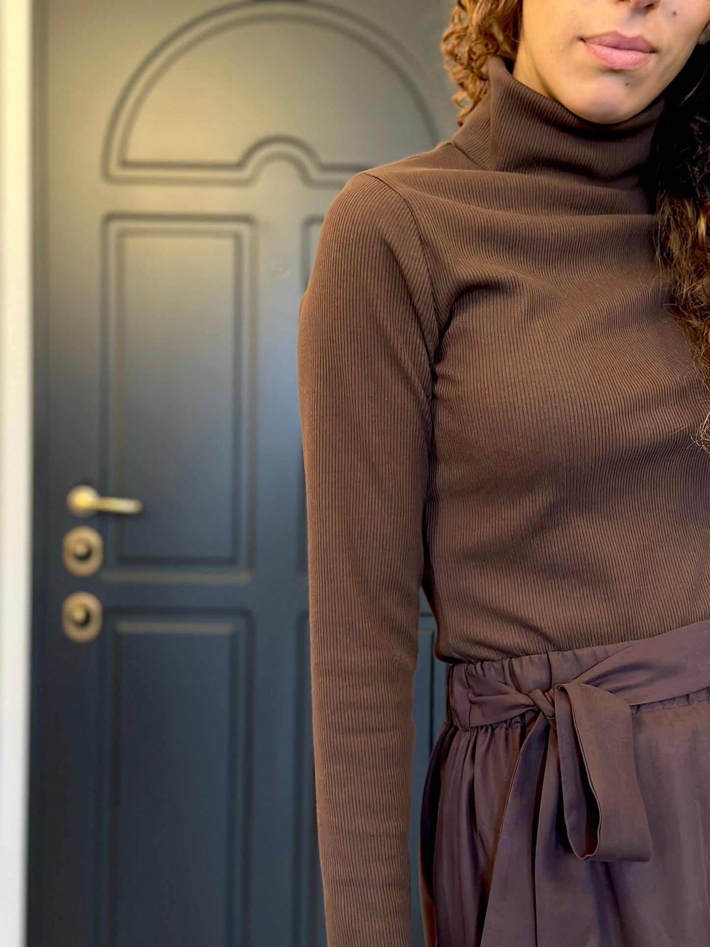 HONEY COTONE A COSTINE MARRONE (pronta consegna)