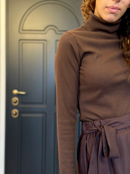 HONEY COTONE A COSTINE MARRONE (pronta consegna)