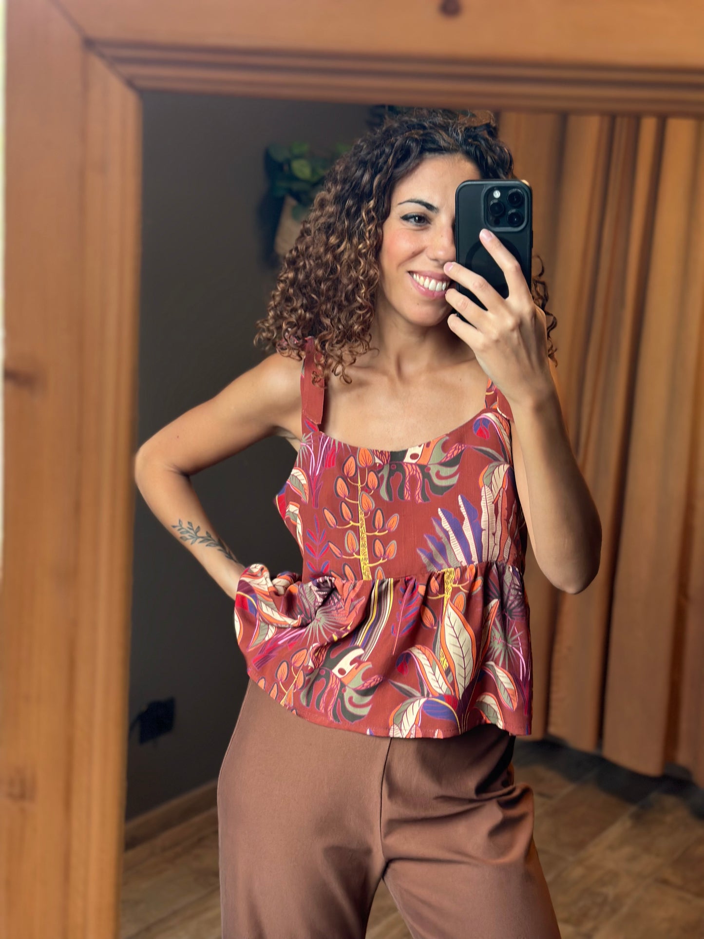 SUNSET top tropical (unico - pronta consegna)
