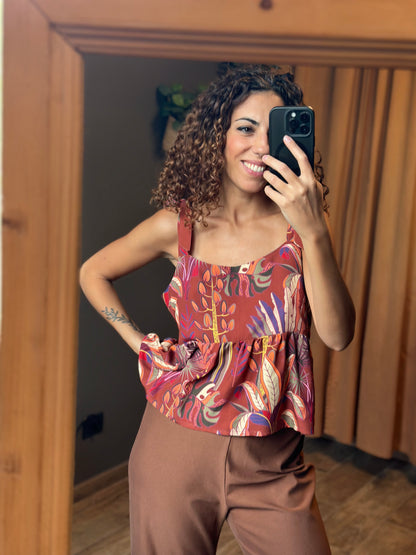 SUNSET top tropical (unico - pronta consegna)