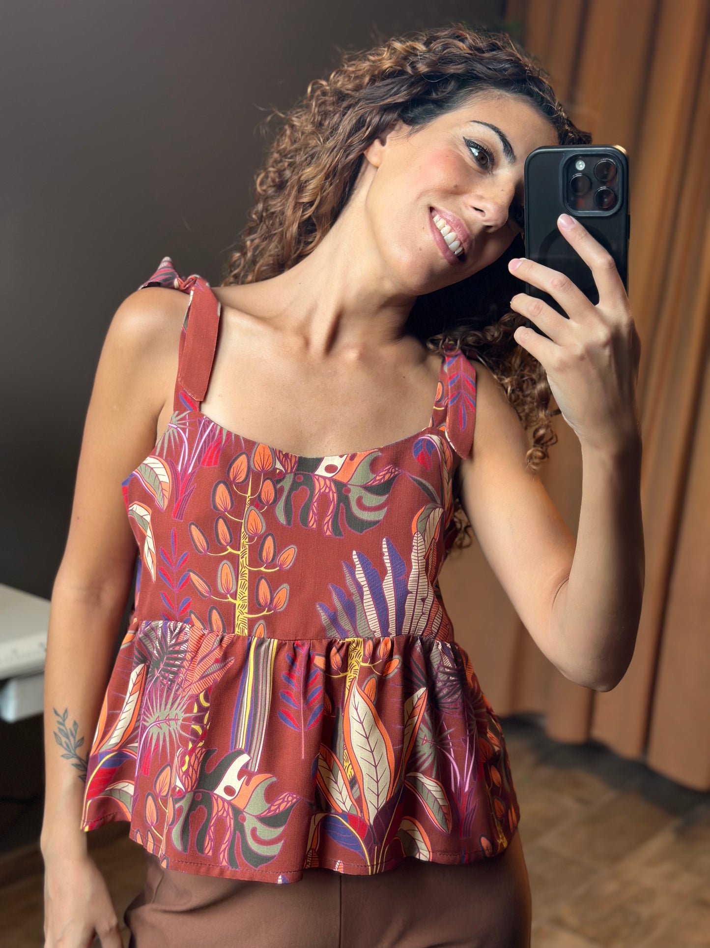 SUNSET top tropical (unico - pronta consegna)