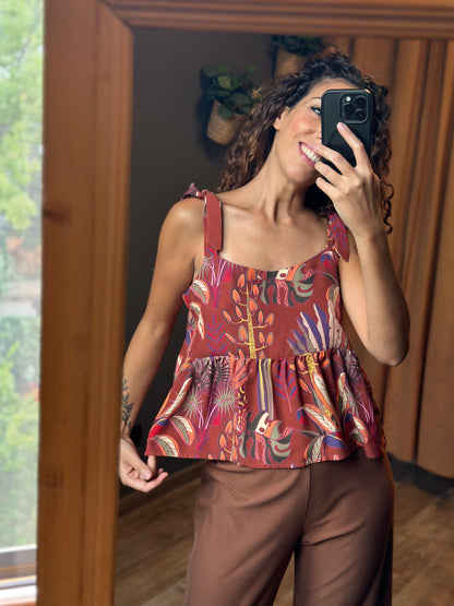 SUNSET top tropical (unico - pronta consegna)