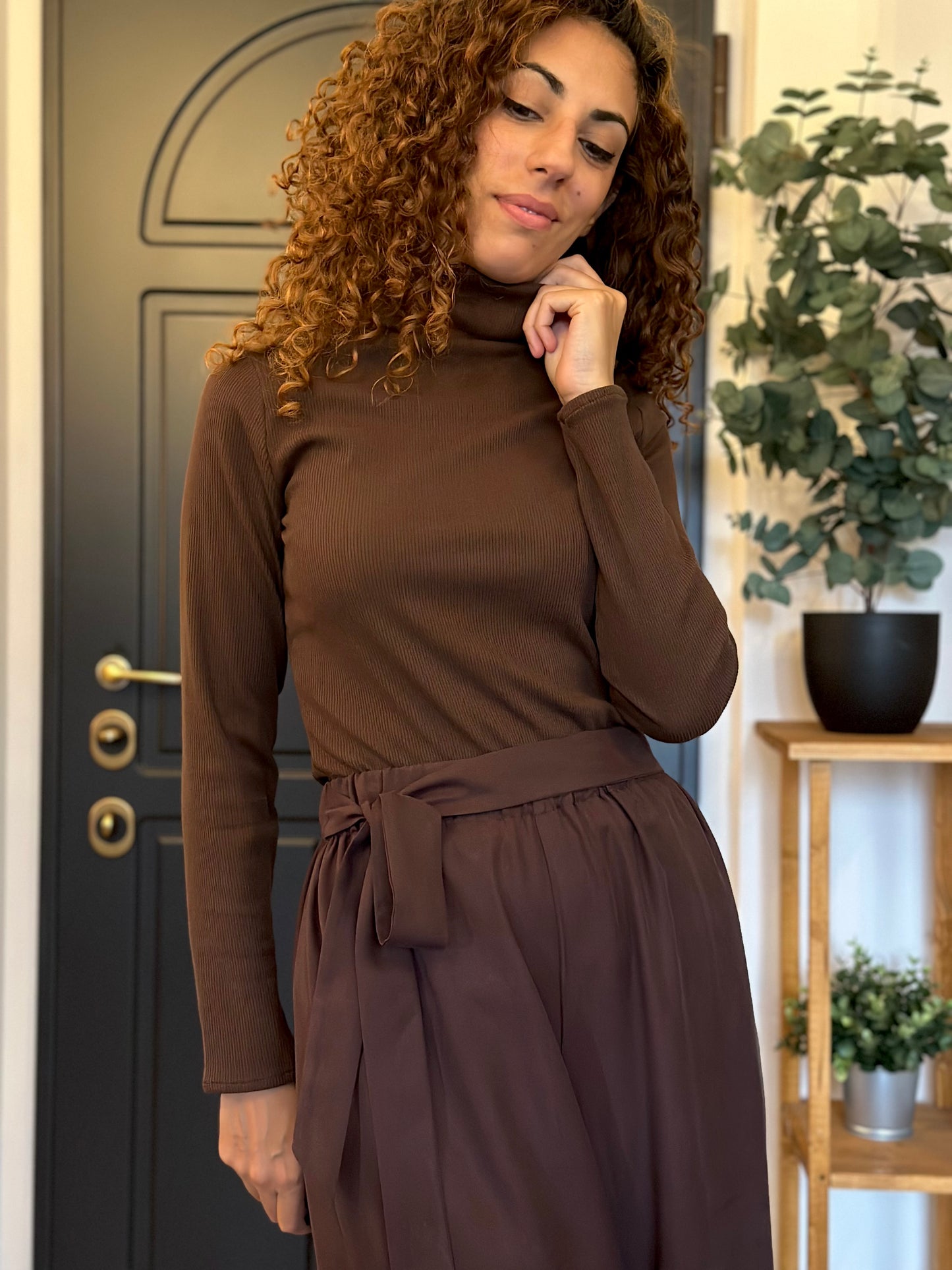 HONEY COTONE A COSTINE MARRONE (pronta consegna)