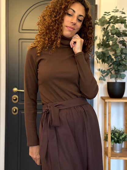 HONEY COTONE A COSTINE MARRONE (pronta consegna)