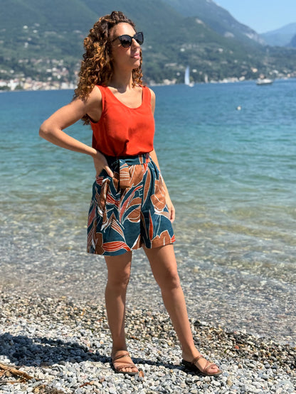DAISY lino/cotone petrolio