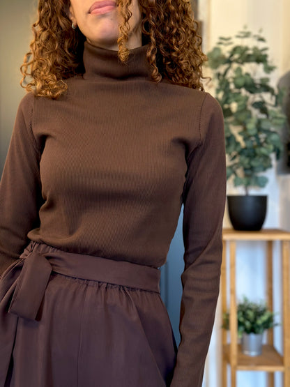 HONEY COTONE A COSTINE MARRONE (pronta consegna)