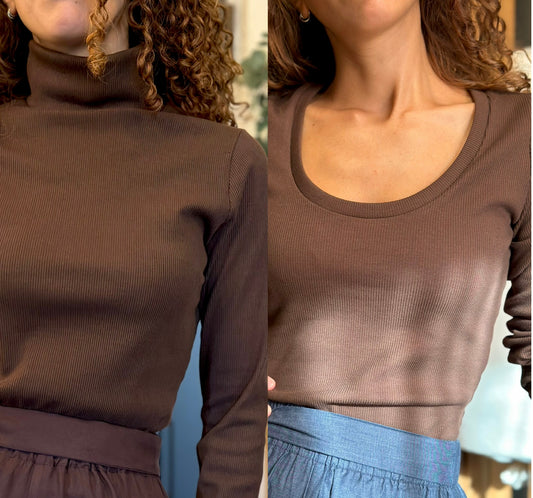 HONEY COTONE A COSTINE MARRONE (pronta consegna)