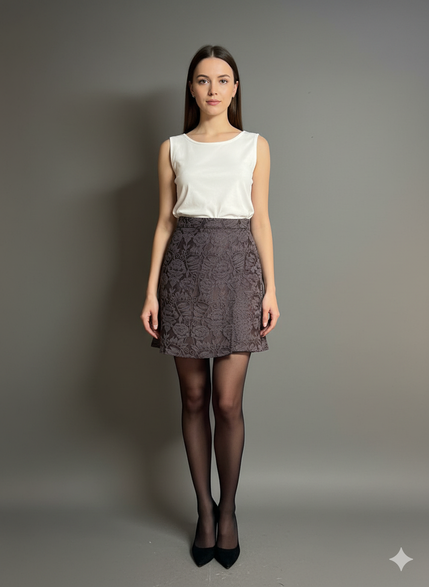 MINI TULIPANO COTONE RICAMATA (pezzo unico - pronta consegna)