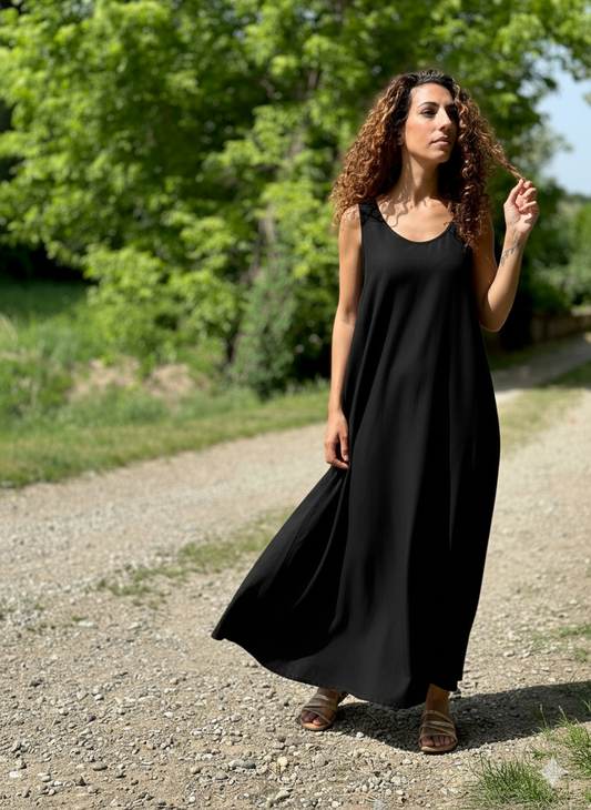 MIRTILLO MAXI Tencel nero