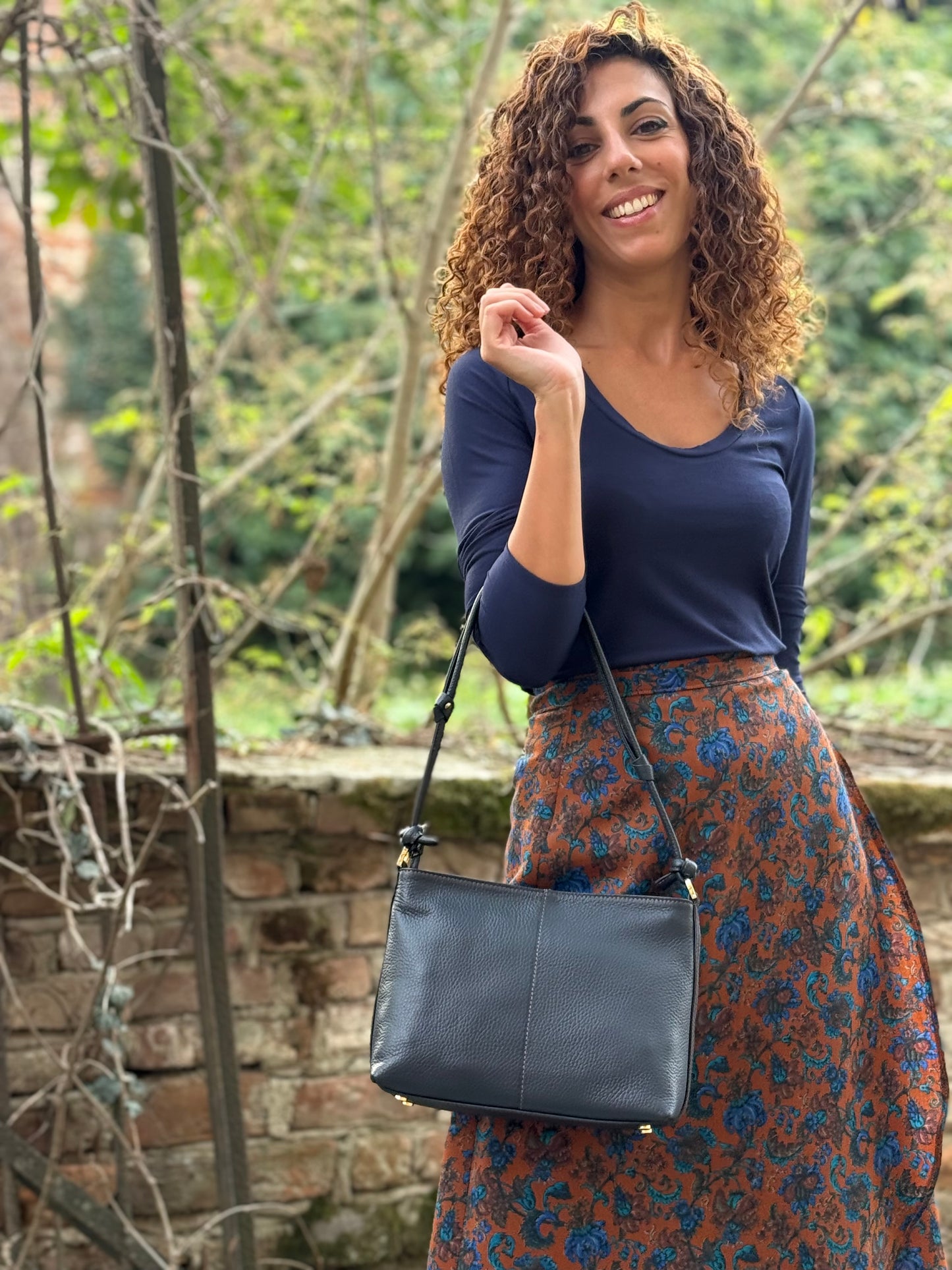 ROSEMARY - VERA PELLE - BLU