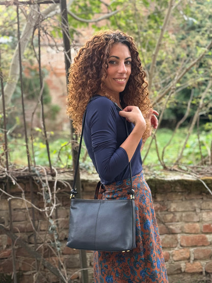 ROSEMARY - VERA PELLE - BLU