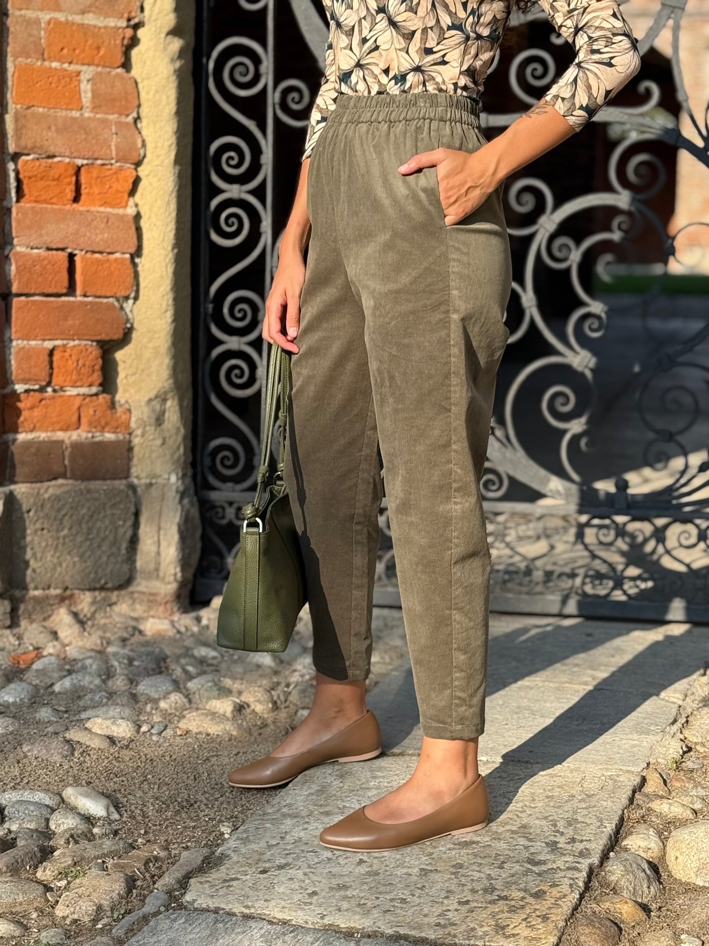 CAROTA VELLUTO A COSTE VERDE (Pronta consegna)