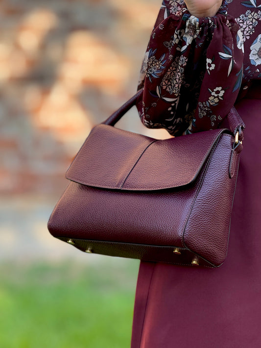 EDERA - VERA PELLE - BORGOGNA