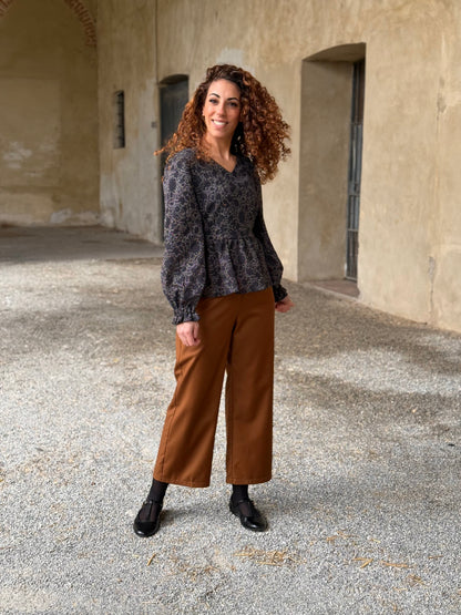 NUVOLA BLUSA LANA NERA FANTASIA