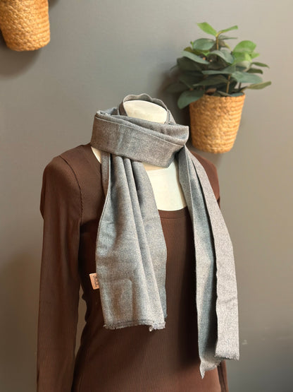 SCIARPA FLANELLA GRIGIO