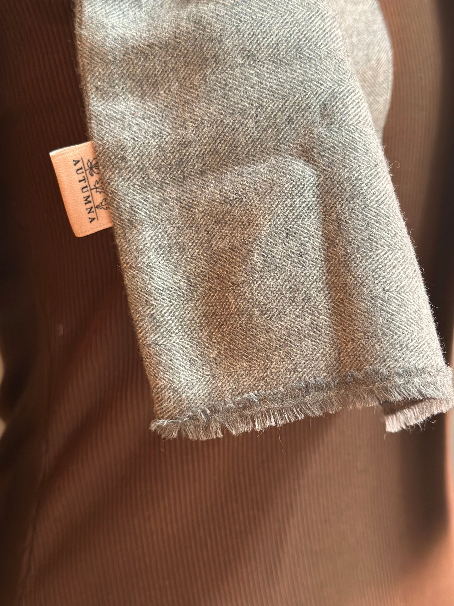 SCIARPA FLANELLA GRIGIO