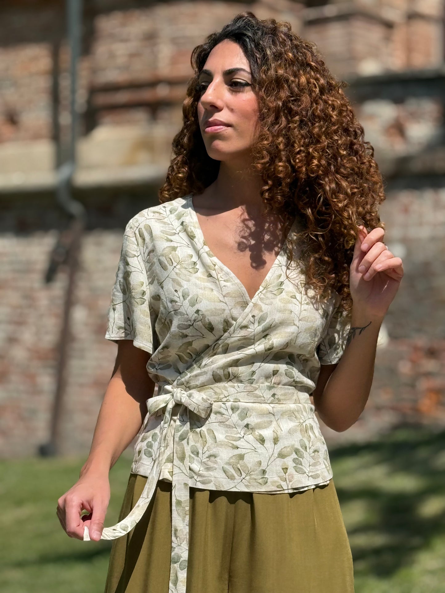 TULIPANO blusa foglioline