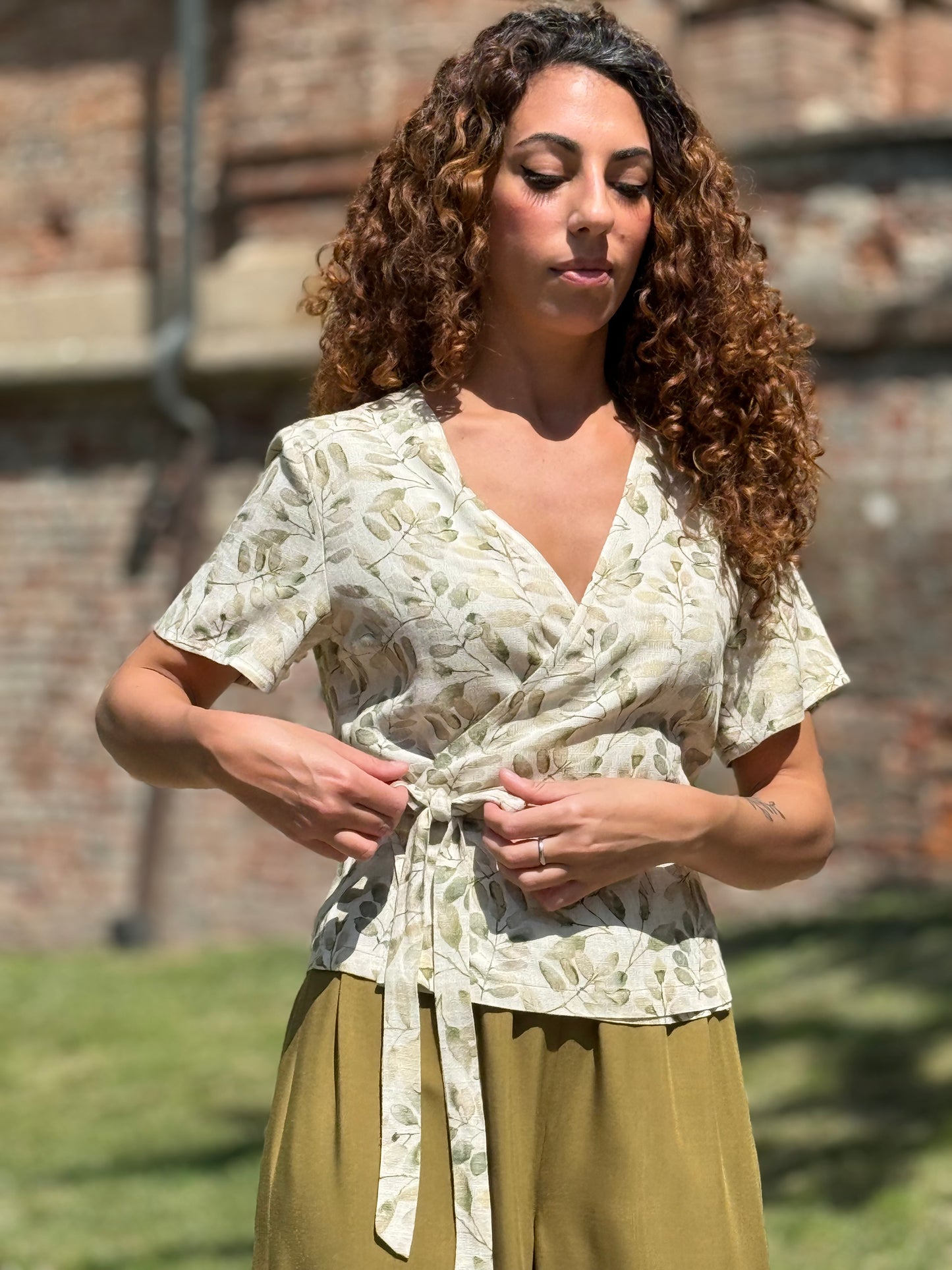 TULIPANO blusa foglioline