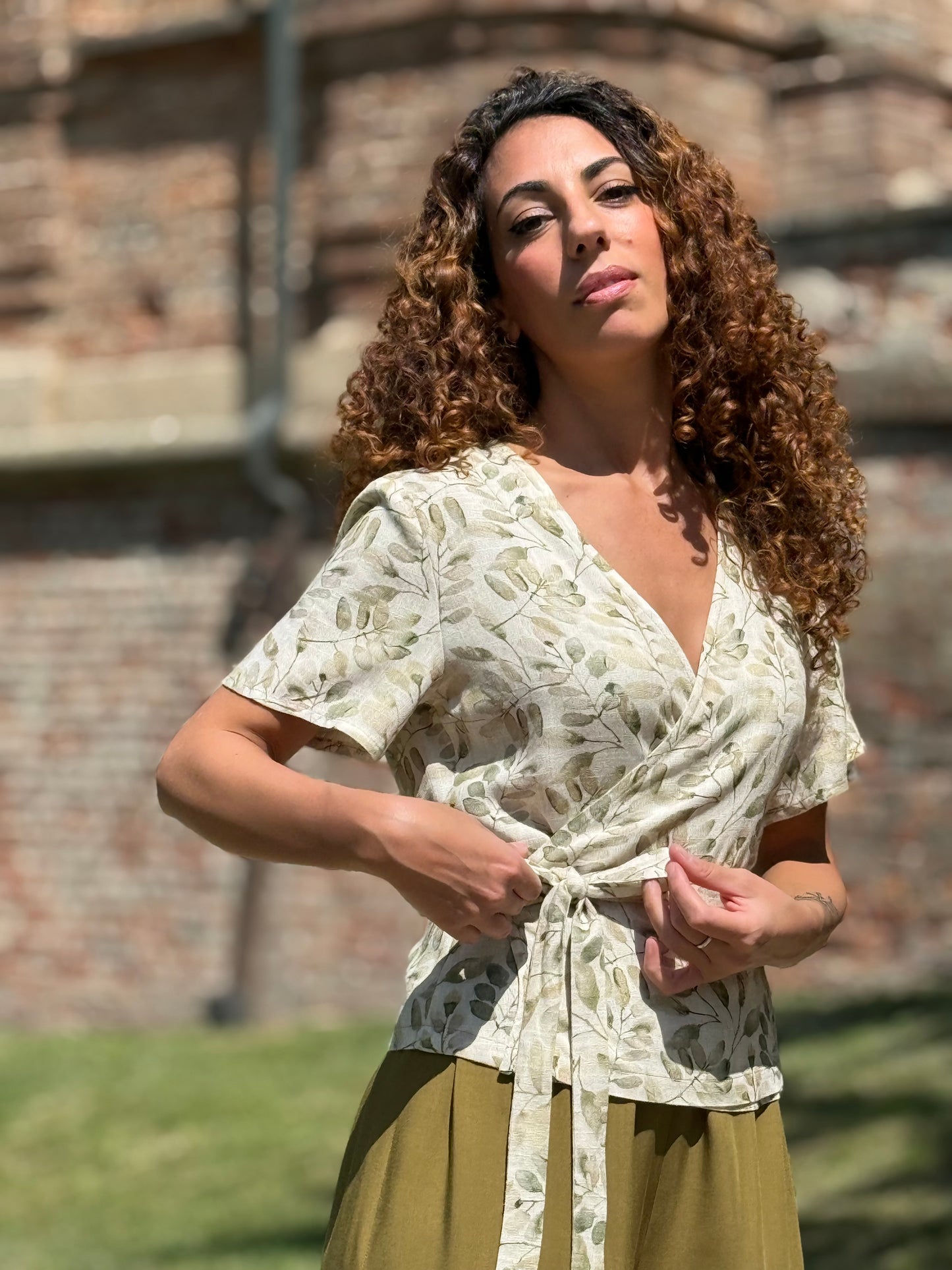 TULIPANO blusa foglioline