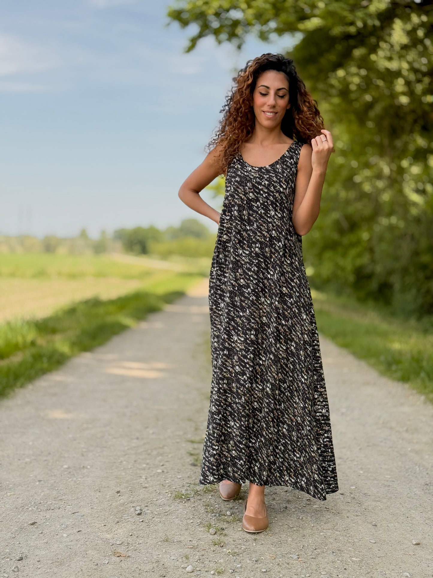 MIRTILLO MAXI nero fantasia (ultimo - pronta consegna)