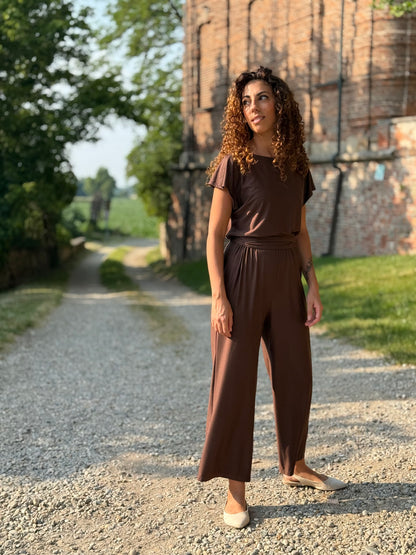 FEELING GOOD pantalone Rugiada Marrone