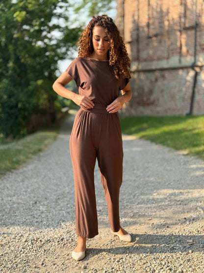 FEELING GOOD pantalone Rugiada Marrone