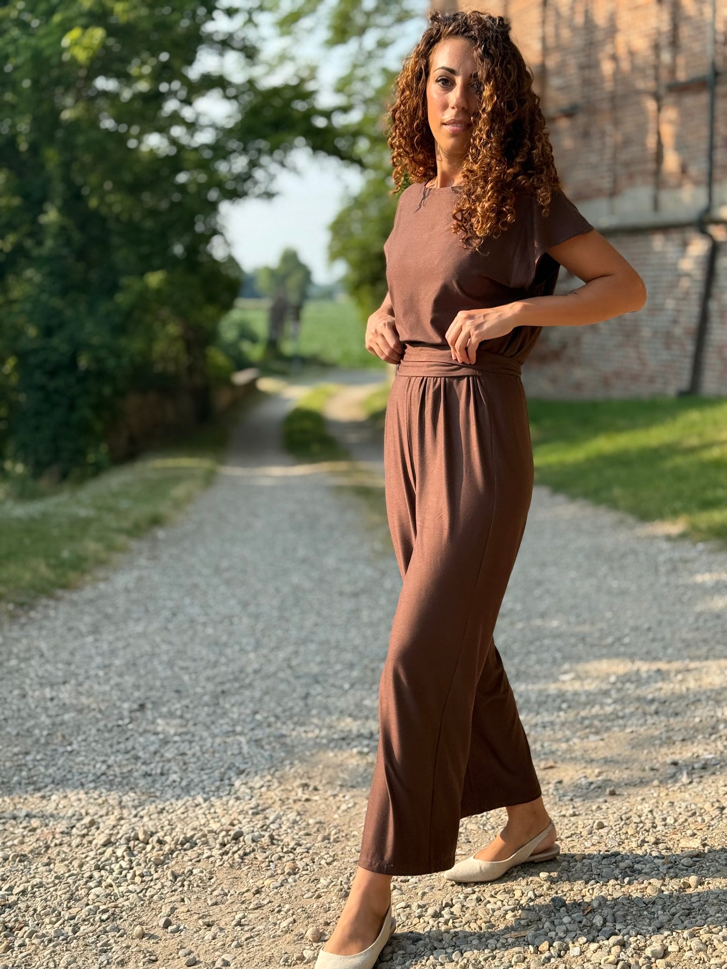 FEELING GOOD pantalone Rugiada Marrone
