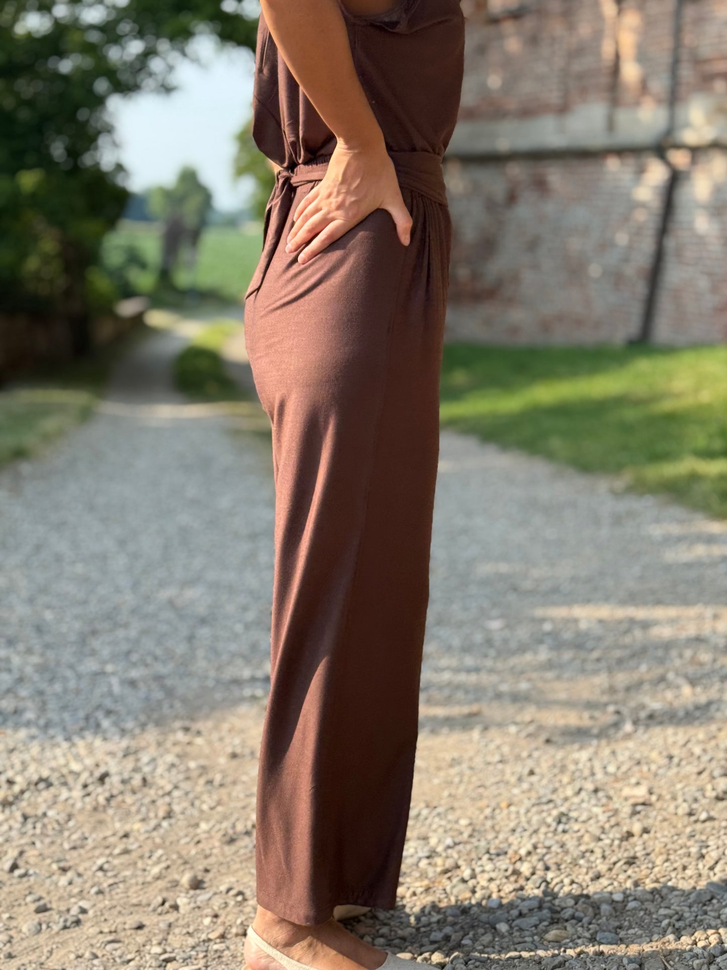 FEELING GOOD pantalone Rugiada Marrone