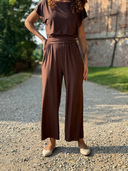 FEELING GOOD pantalone Rugiada Marrone