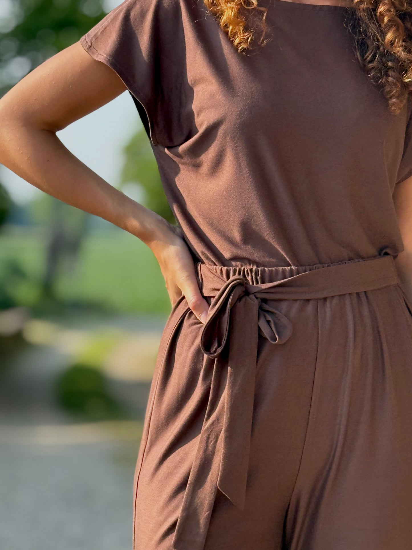 FEELING GOOD pantalone Rugiada Marrone