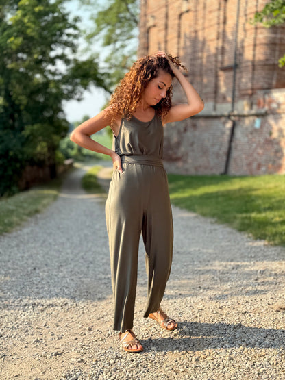 FEELING GOOD pantalone Rugiada Verde