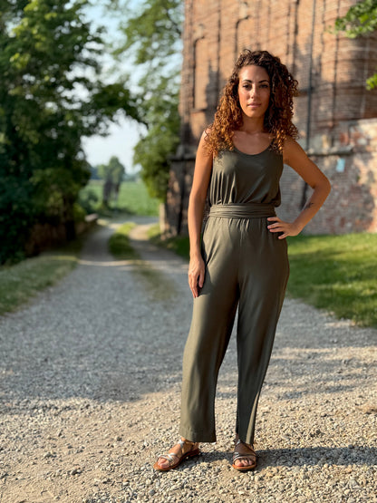 FEELING GOOD pantalone Rugiada Verde
