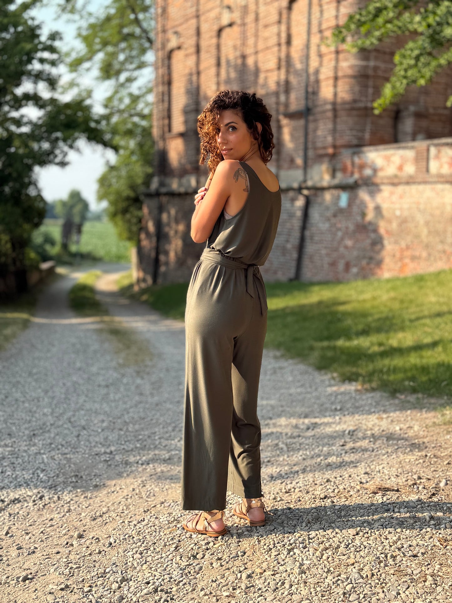 FEELING GOOD pantalone Rugiada Verde