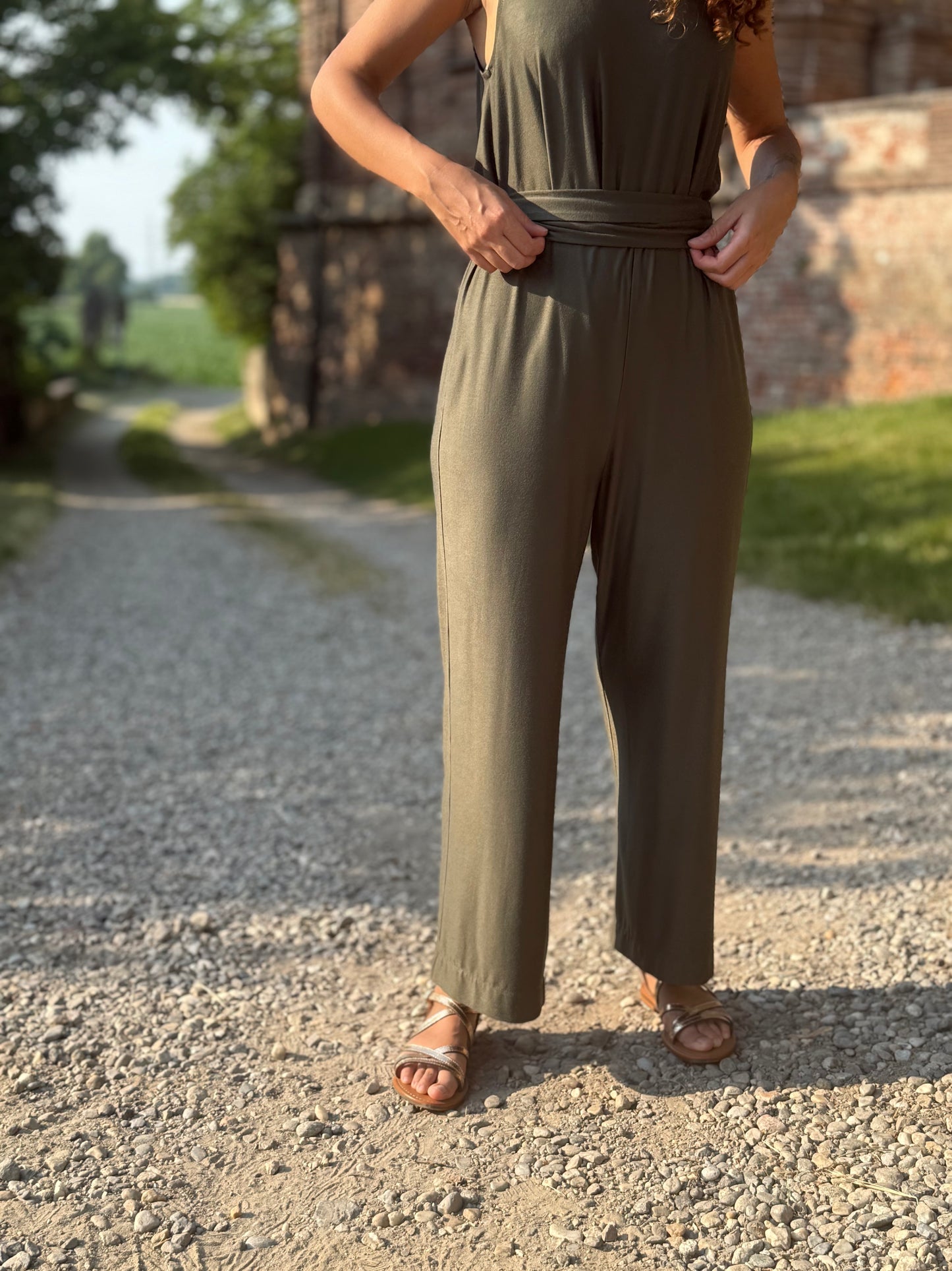FEELING GOOD pantalone Rugiada Verde