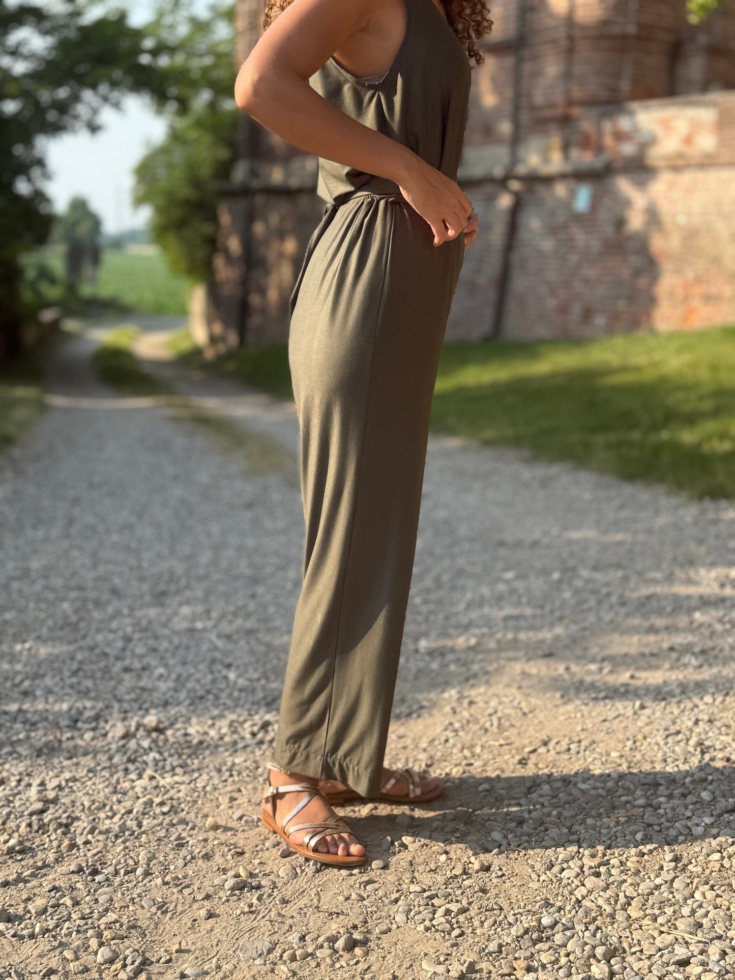 FEELING GOOD pantalone Rugiada Verde