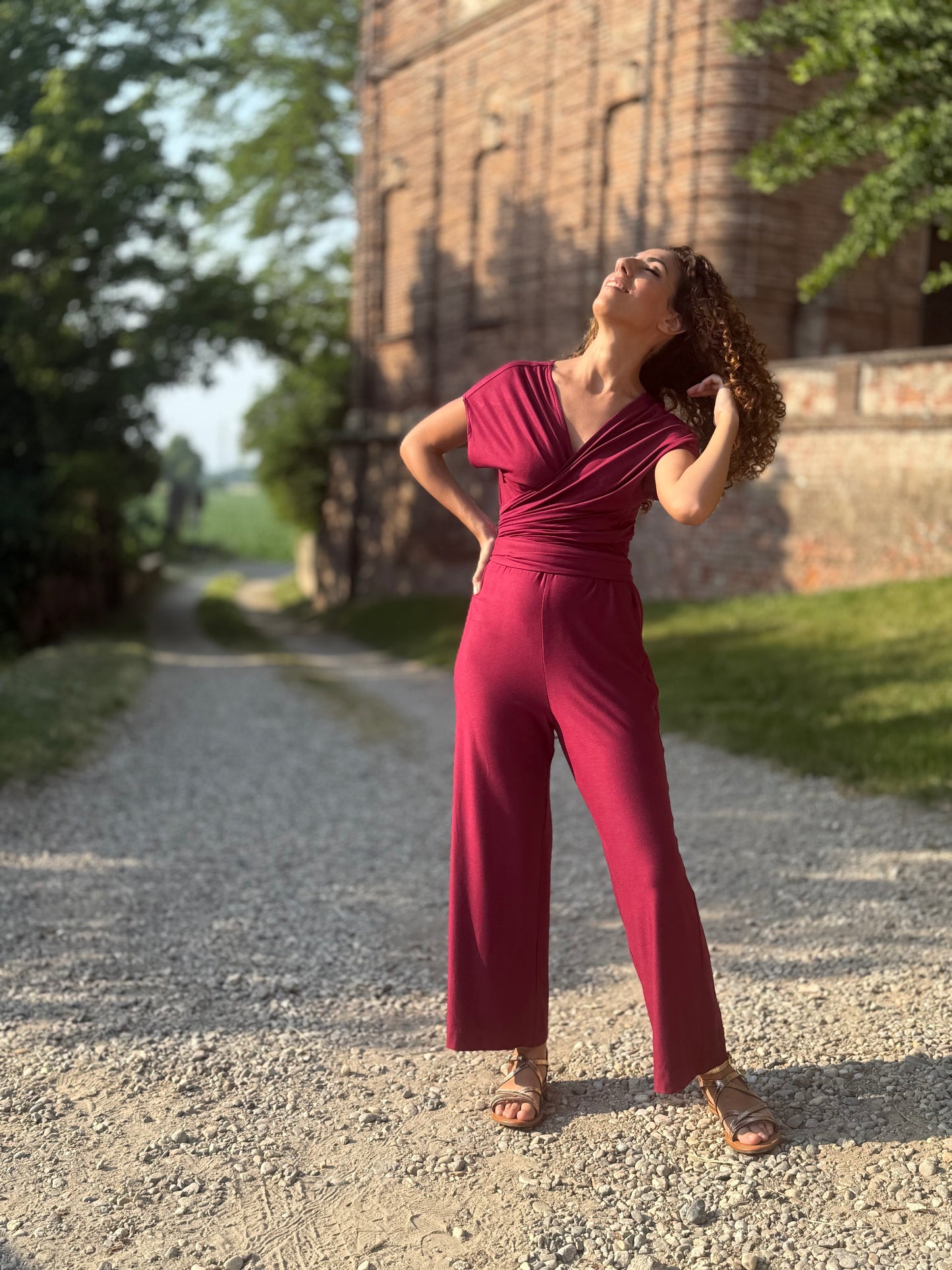 FEELING GOOD pantalone Rugiada Bordeuax