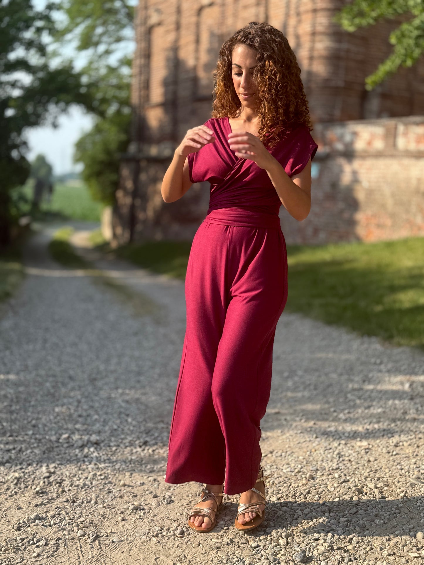 FEELING GOOD pantalone Rugiada Bordeuax