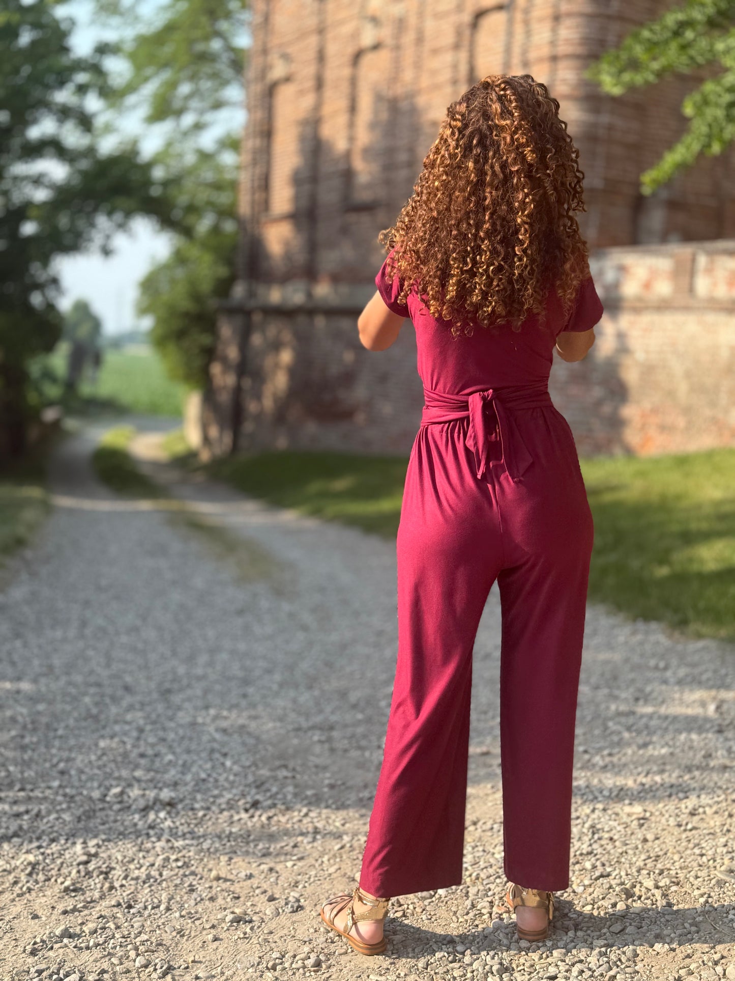FEELING GOOD pantalone Rugiada Bordeuax