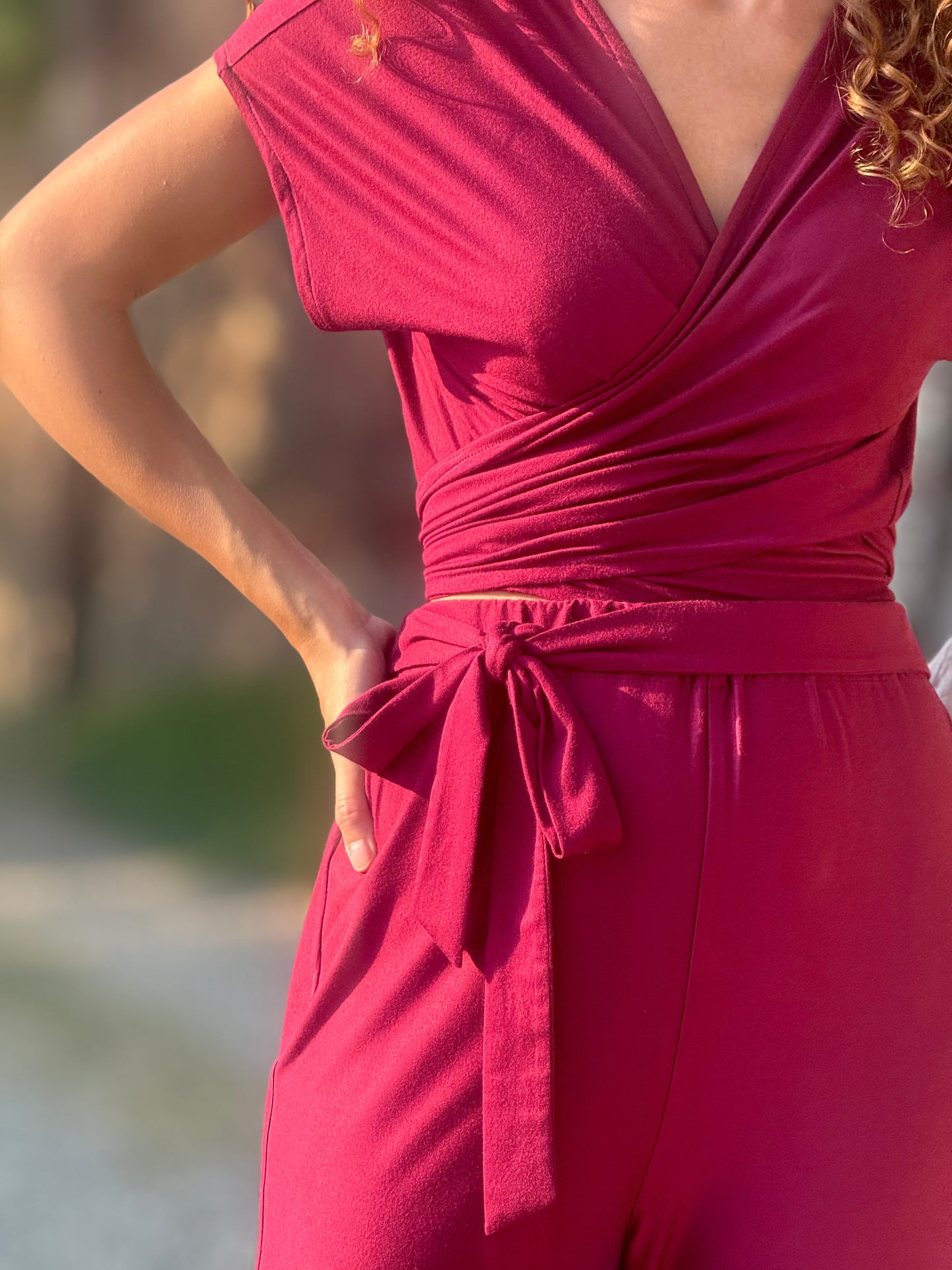 FEELING GOOD pantalone Rugiada Bordeuax