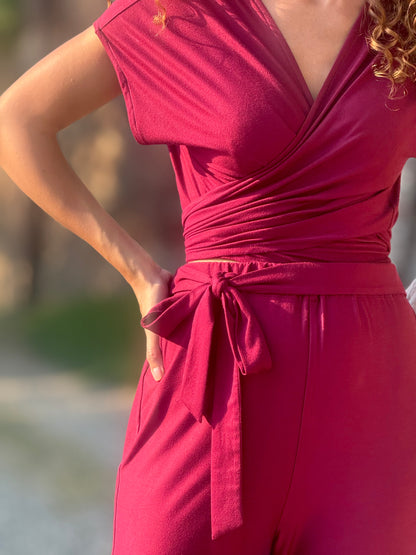 FEELING GOOD pantalone Rugiada Bordeuax