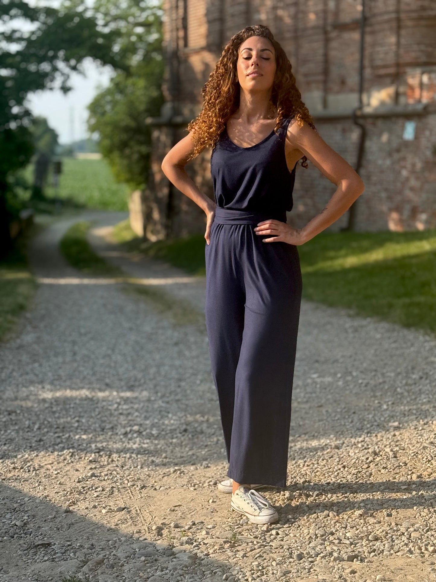 FEELING GOOD pantalone Rugiada Blu