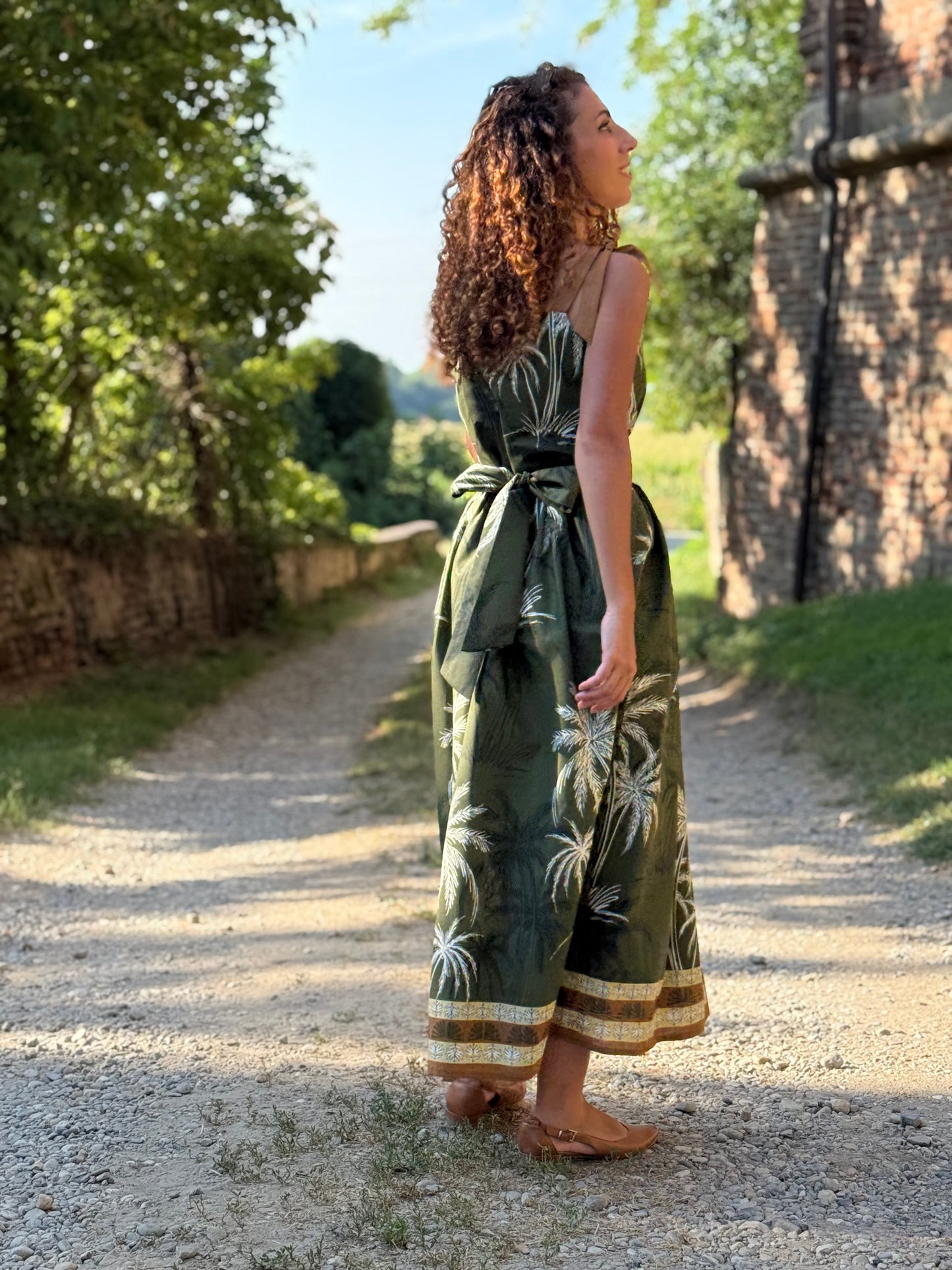SUNSET verde con greca