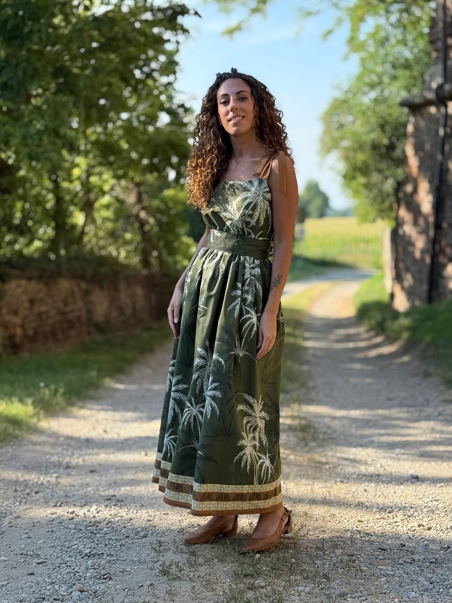 SUNSET verde con greca