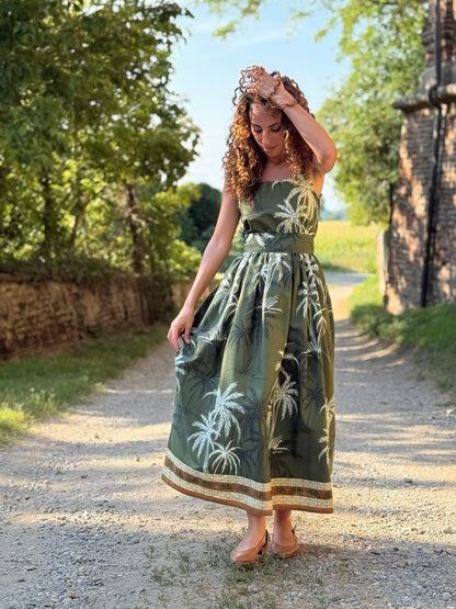 SUNSET verde con greca