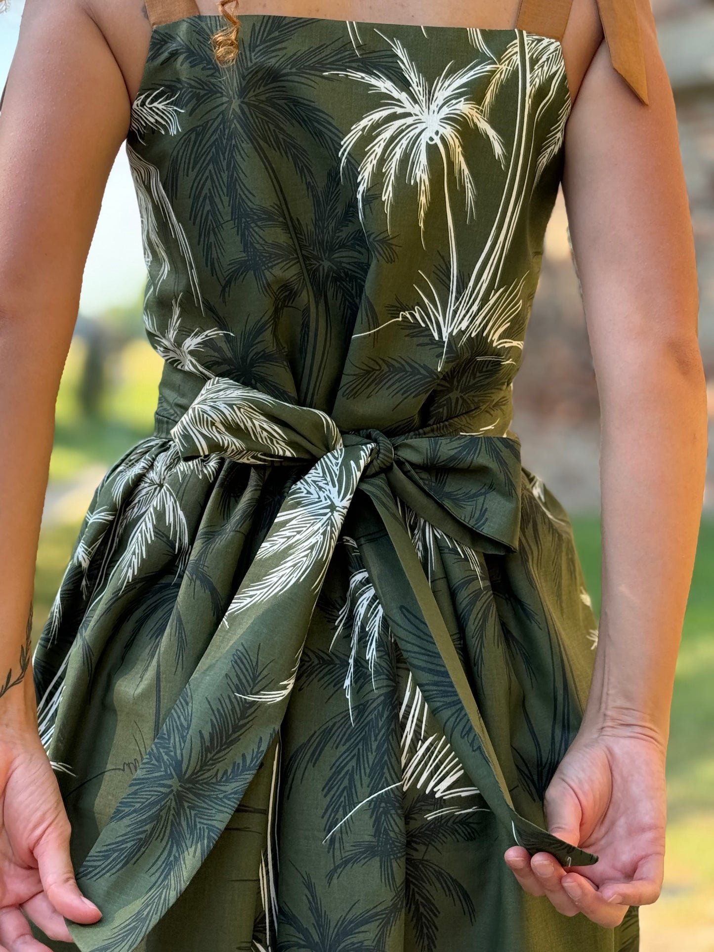 SUNSET verde con greca