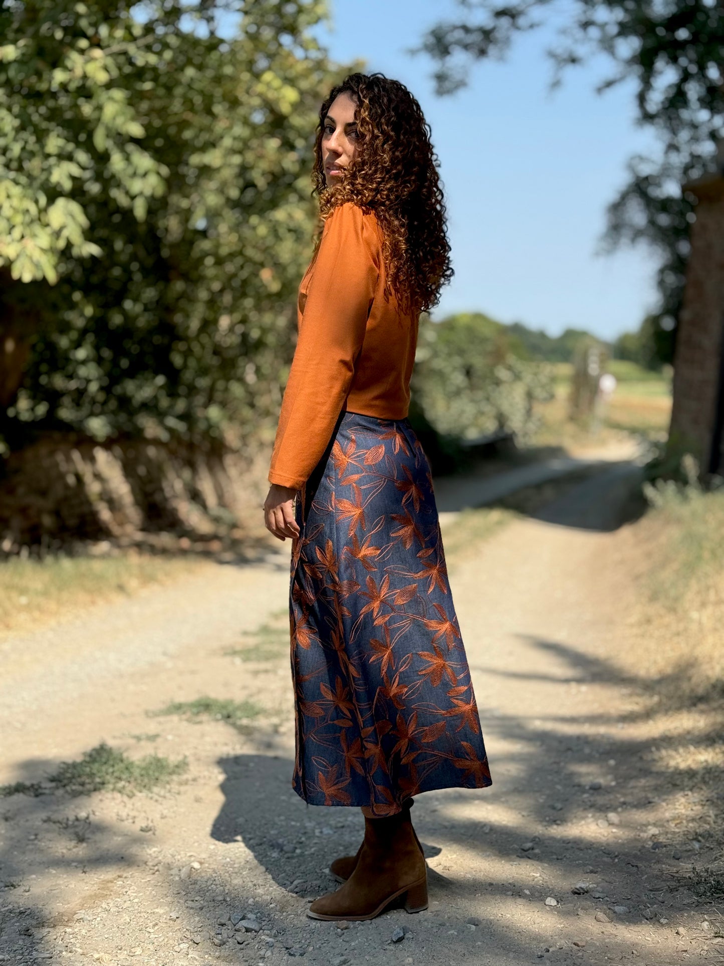 TULIPANO denim ricamato