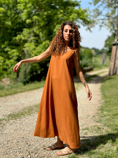 MIRTILLO MAXI Tencel cognac (pronta consegna)
