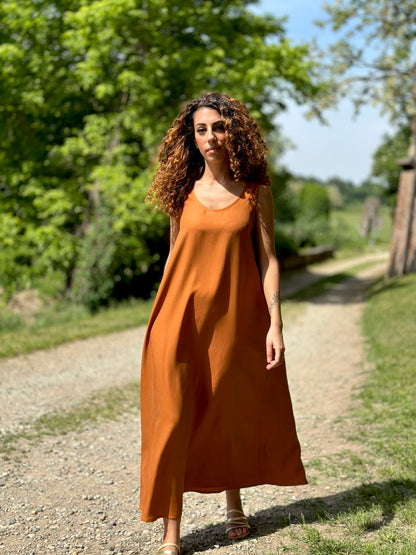 MIRTILLO MAXI Tencel cognac (pronta consegna)