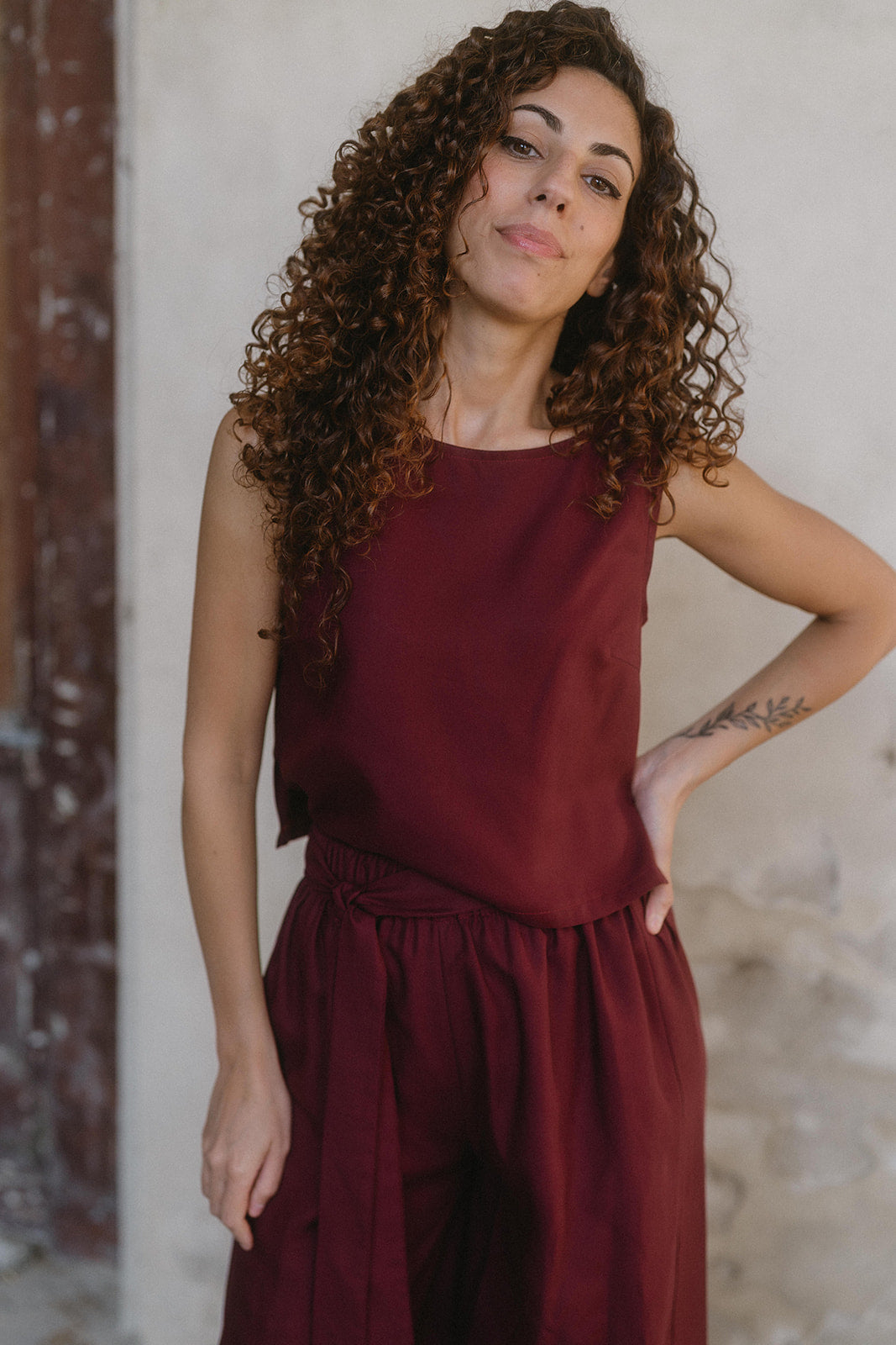 ULIVO TENCEL BORDEAUX