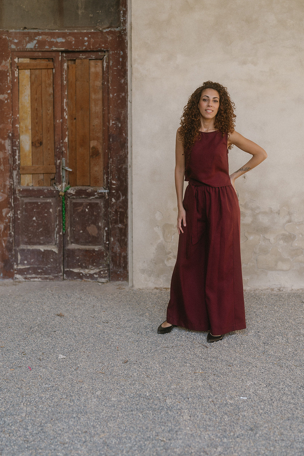 ULIVO TENCEL BORDEAUX